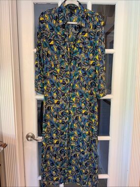 Nathalie Chaize 100% Viscose shirt dress size 8